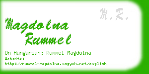 magdolna rummel business card